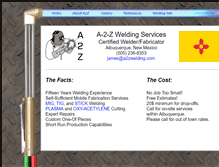 Tablet Screenshot of a2zwelding.com